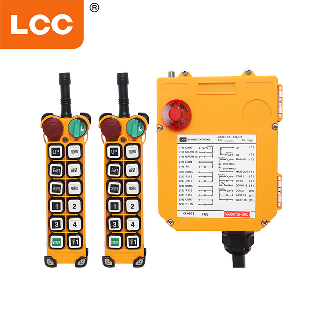 F24-12S 12 canais Industrial Electric Radio Traveling Remote Control System