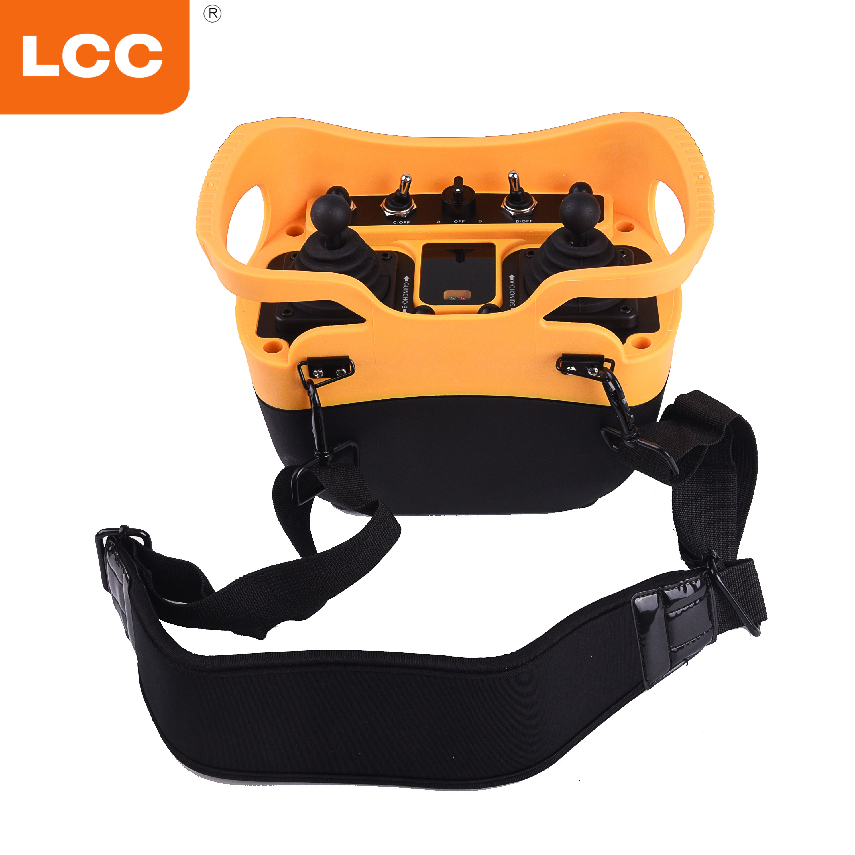 433 Mhz UHF LCC Q5000 + Joystick de guindaste de torre Controle remoto sem fio industrial para equipamentos pesados ​​de guindaste