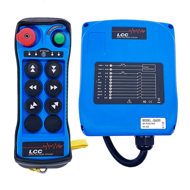 Q600 azul cor 6 botões rádio controle remoto empilhadeira de velocidade única