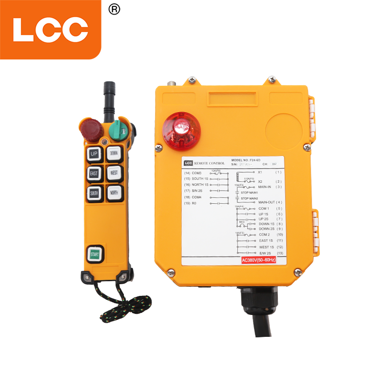 F24-6D Overhead Crane Wireless Radio Remote Control Transmissor Receptor