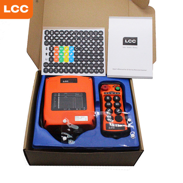 Q600 UHF interruptor de rádio sem fio 6 botão Industrial Crane Remote Control LCC Controlador remoto