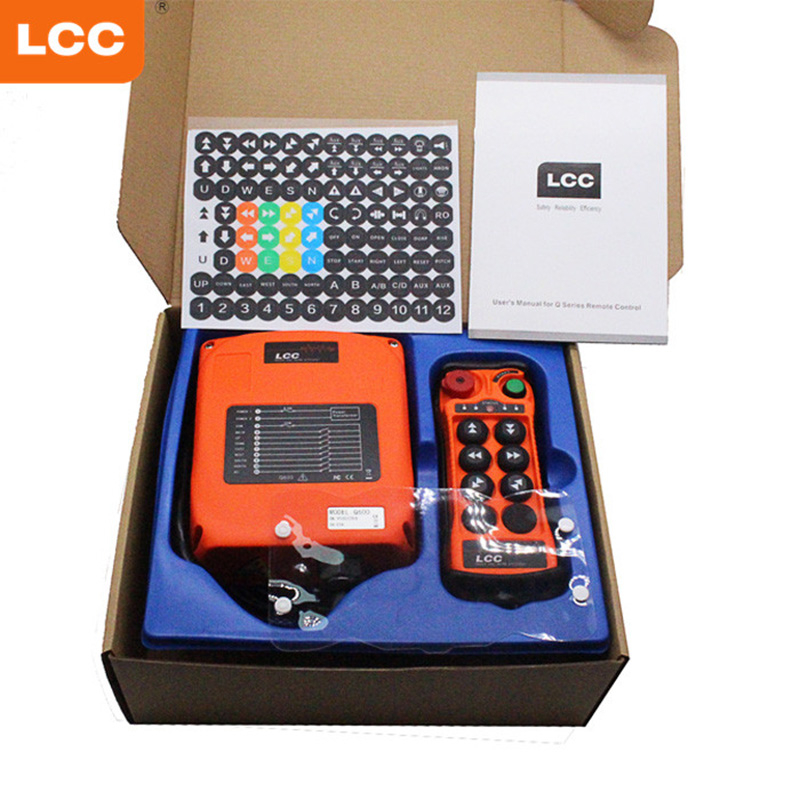 Q600 UHF interruptor de rádio sem fio 6 botão Industrial Crane Remote Control LCC Controlador remoto