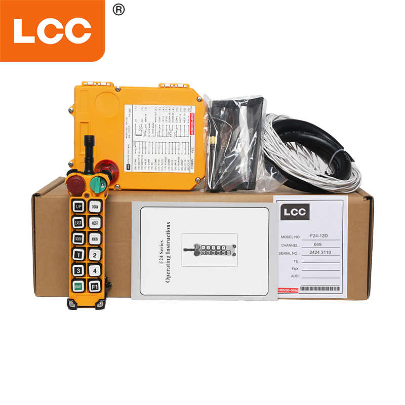 F24-12D Telecrane 12 Teclas 433MHz Receptor de transmissor sem fio Crane Radio Radiote Controle