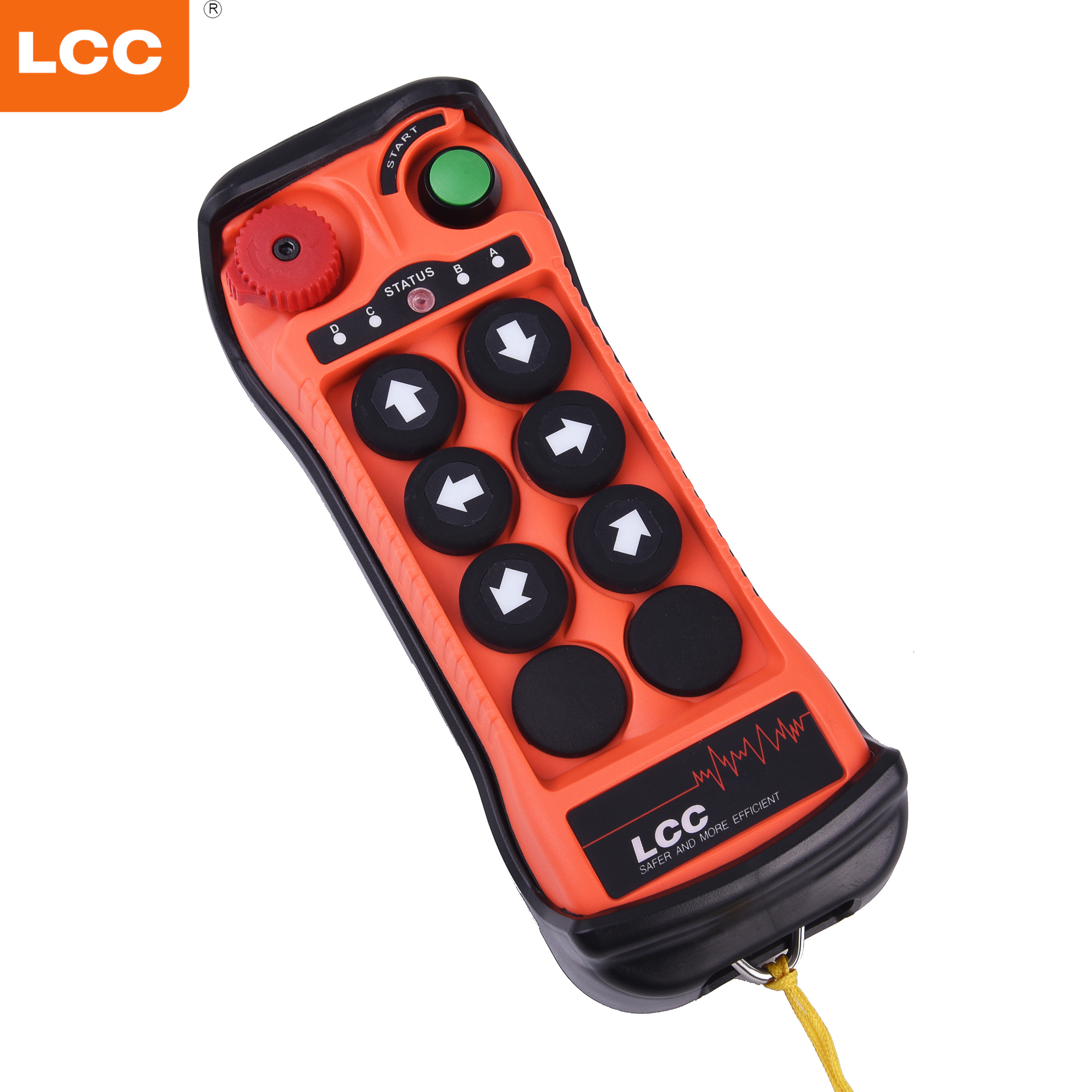Q600 UHF interruptor de rádio sem fio 6 botão Industrial Crane Remote Control LCC Controlador remoto