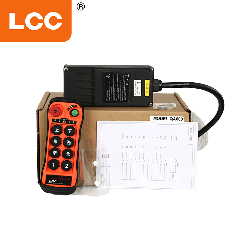 Fabricante LCC QA800 8 botões Crane Industrial Crane Wireless Switch Controller Radio Controls para levantamento