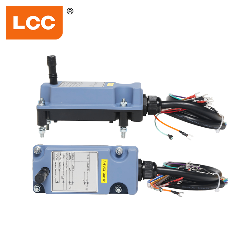 12V 24V LCC SAGA1-L4 Sistema de controle remoto de velocidade única com 4 botões, guincho de torre, rádio, guindaste, controle remoto