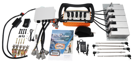 Controle remoto sem fio personalizado BT500 para guindastes montados em caminhão: possui joysticks proporcionais e controle analógico, suportando os modos manual e automático