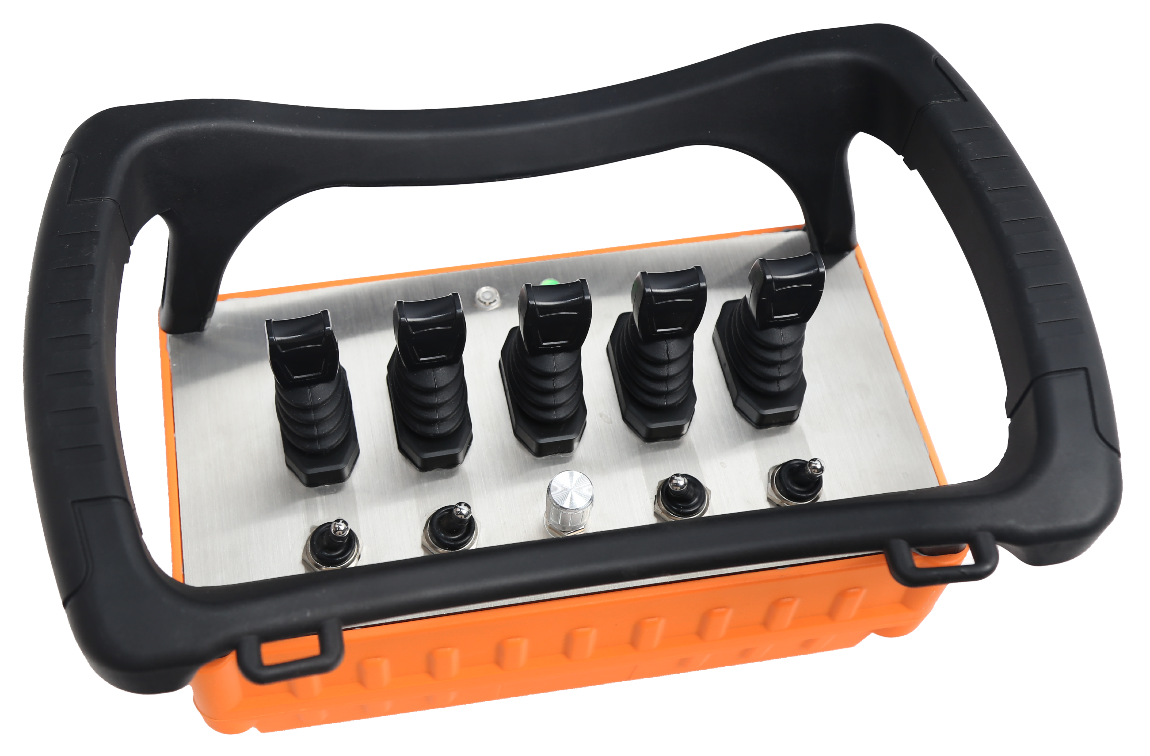 Controle remoto sem fio personalizado BT500 para guindastes montados em caminhão: possui joysticks proporcionais e controle analógico, suportando os modos manual e automático