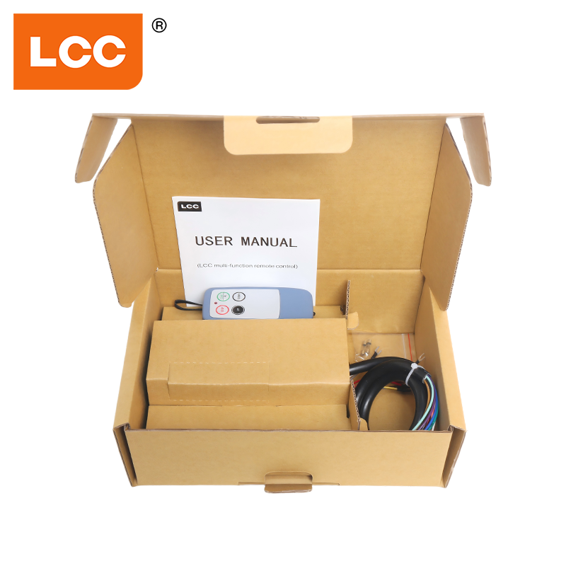 12V 24V LCC SAGA1-L4 Sistema de controle remoto de velocidade única com 4 botões, guincho de torre, rádio, guindaste, controle remoto